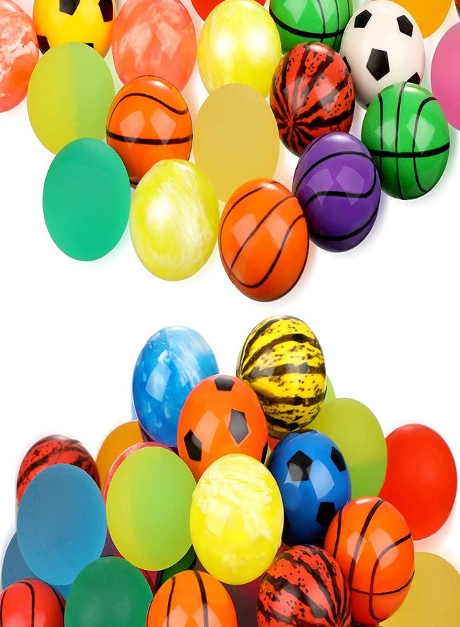 Firstly Trader Bouncy Balls 40 mm, Bounce Ball Assorted, Colorful and Small Rubber High Bouncing Balls Favors, Classroom Prizes, Game Supplies (10 Pcs Mix Style) - Image 1